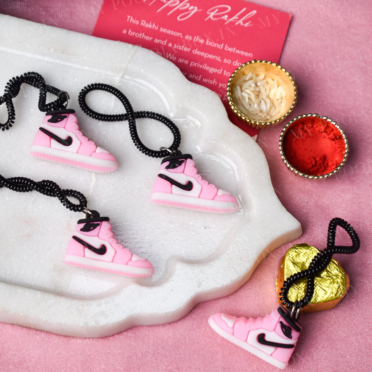 Pink Jordan Sneaker Rakhi
