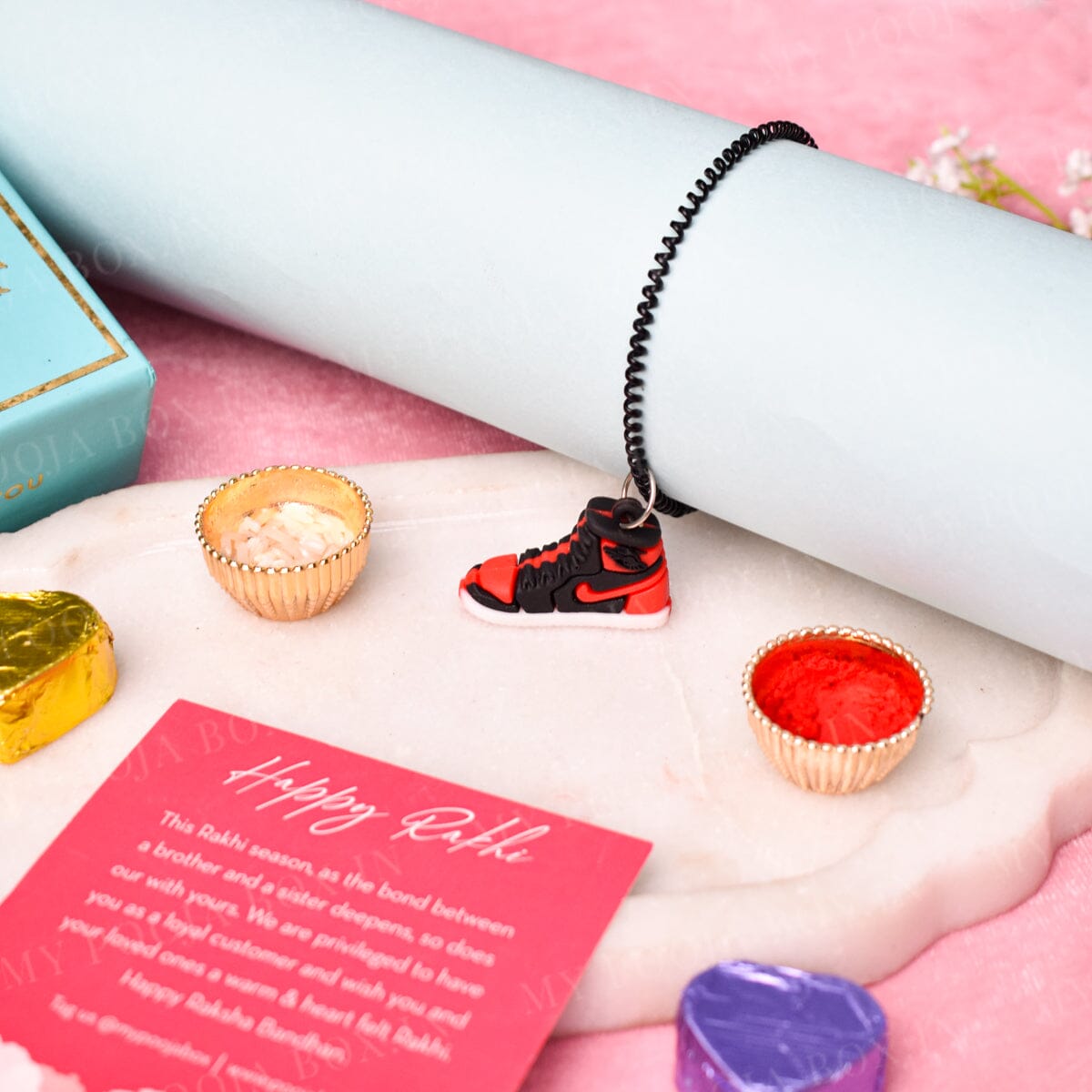 Red Jordan Sneaker Rakhi