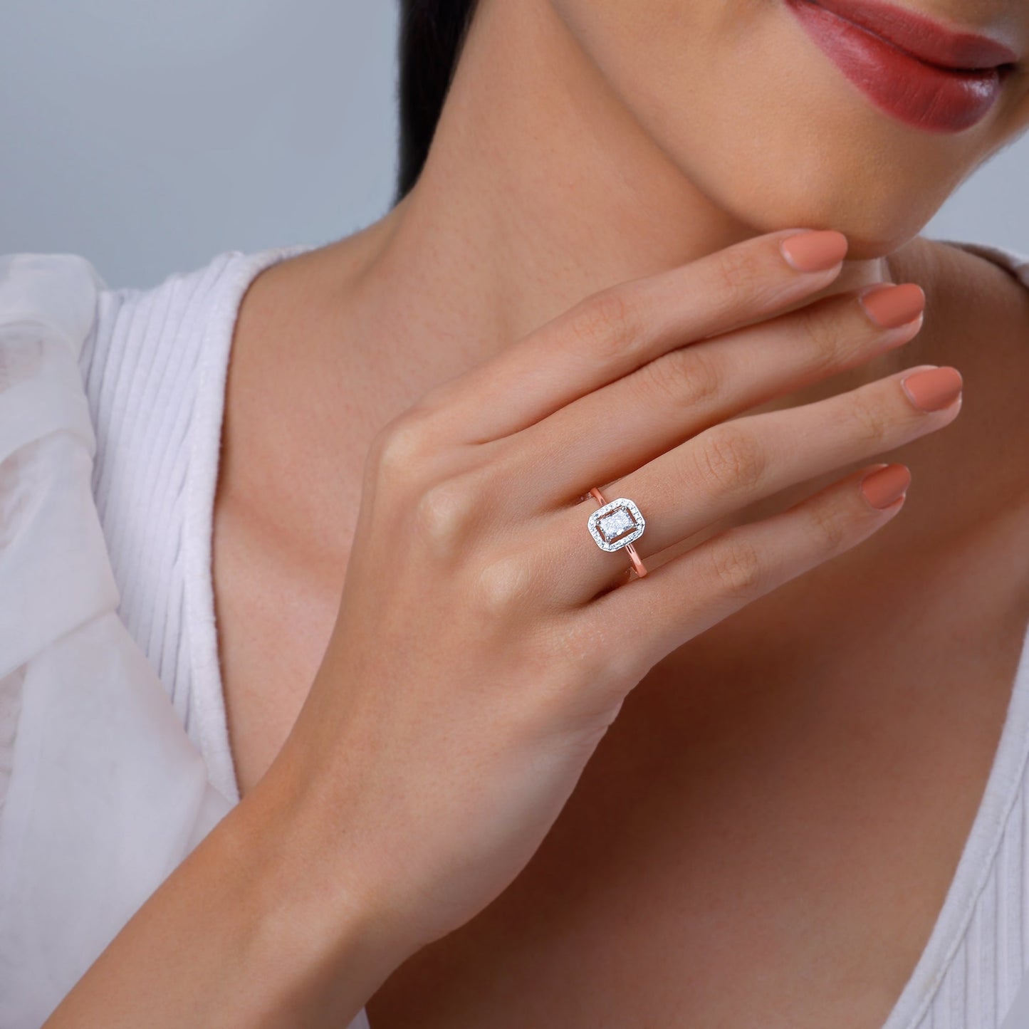 Rose Gold Magnum Solitaire Diamond Ring