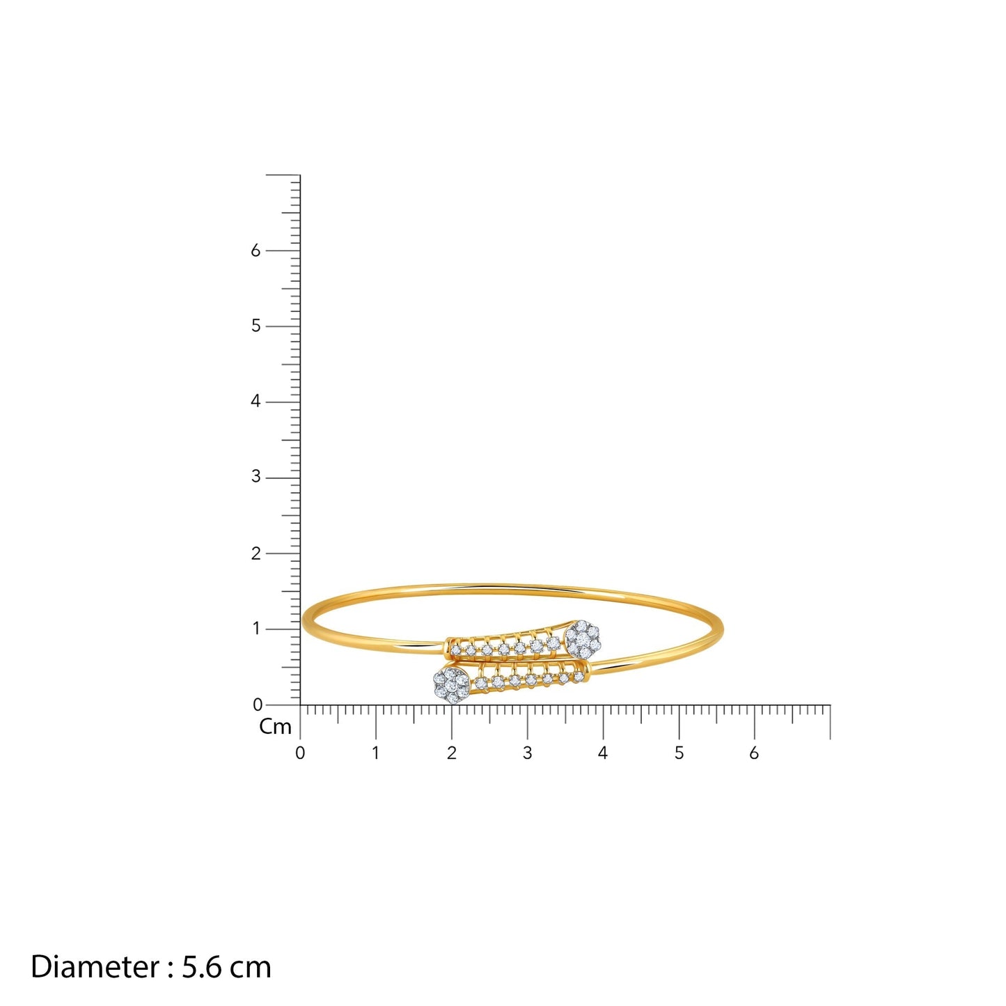 Gold Celeste Diamond Cuff Bracelet