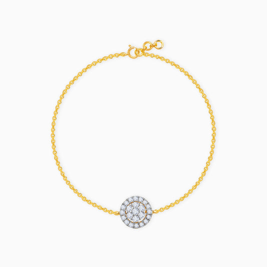 Gold Endless Circle Diamond Bracelet