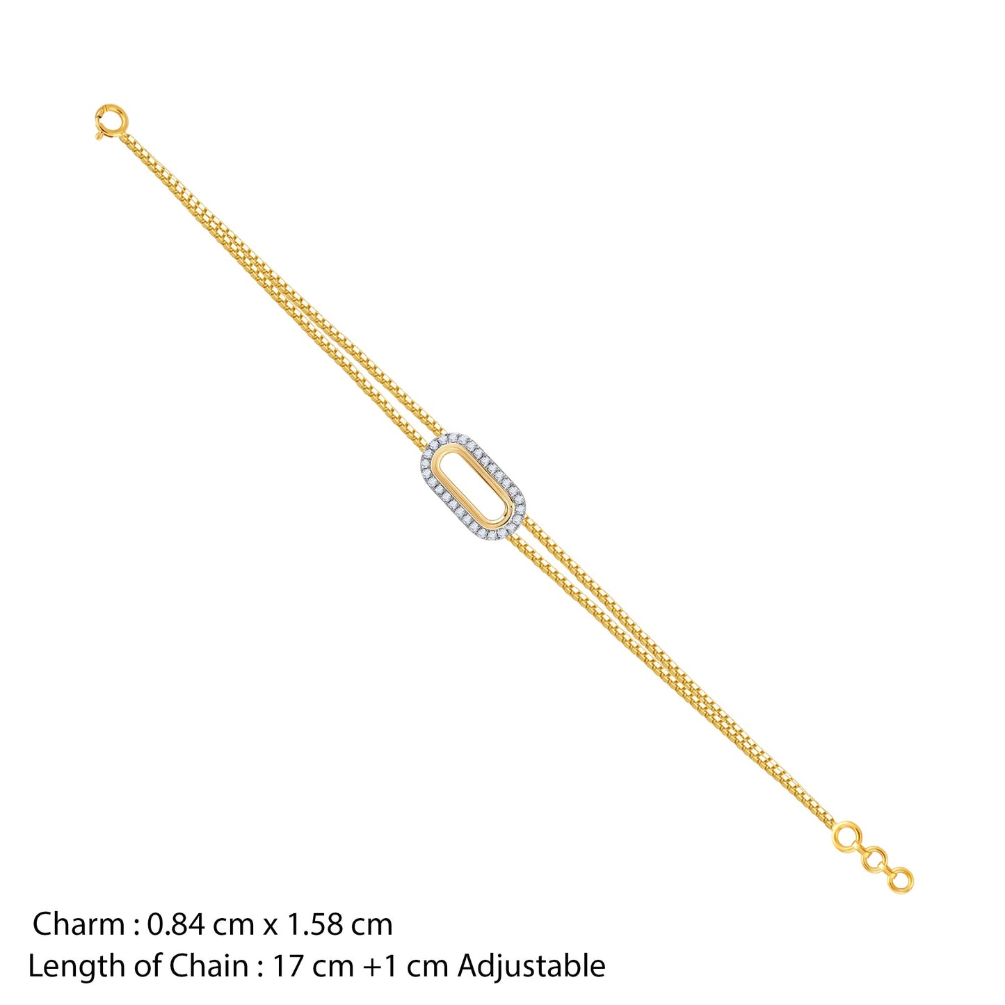 Gold Trendy Sparkle Diamond Bracelet