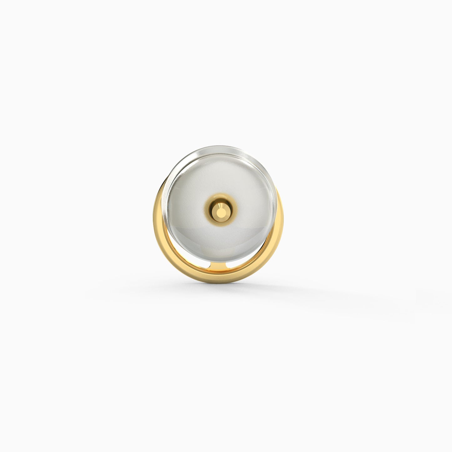 Gold Circular Quartet Diamond Stud Earrings