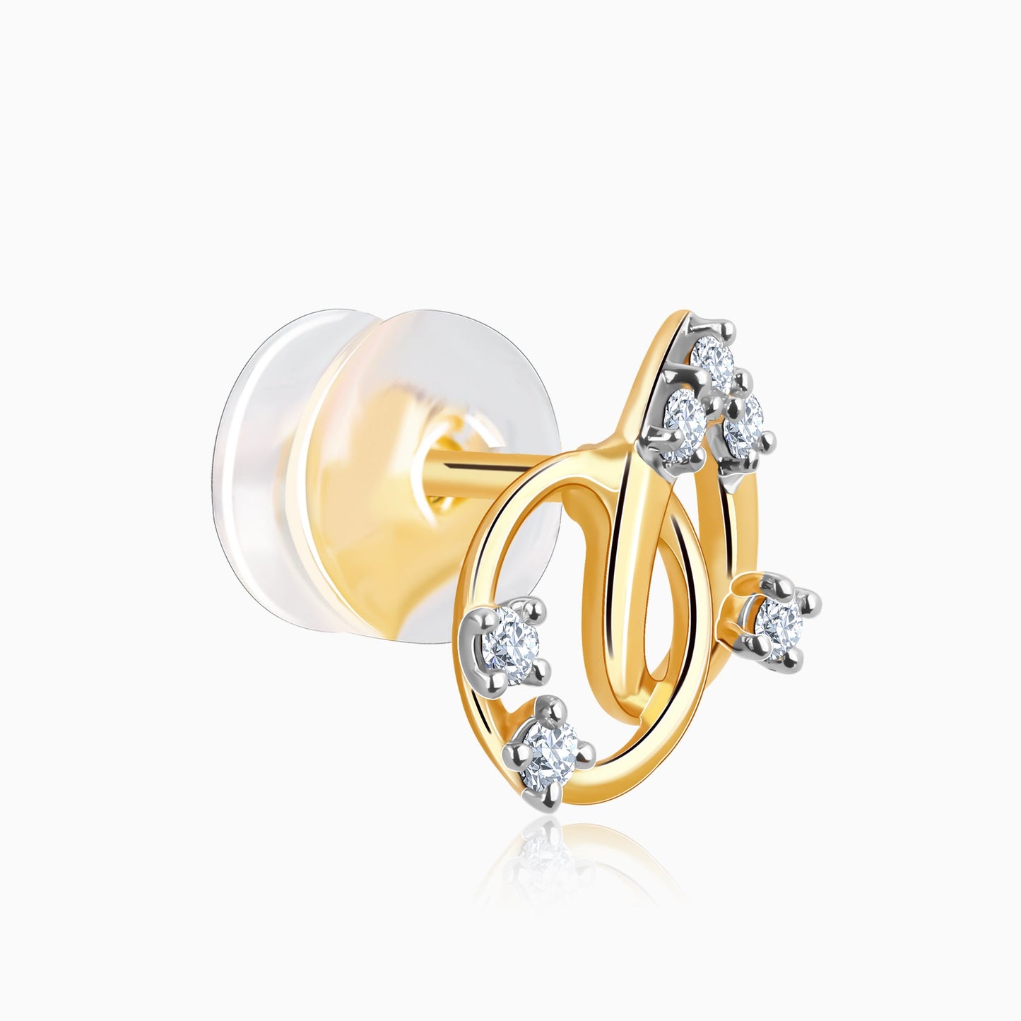 Gold Petioles Diamond Studs