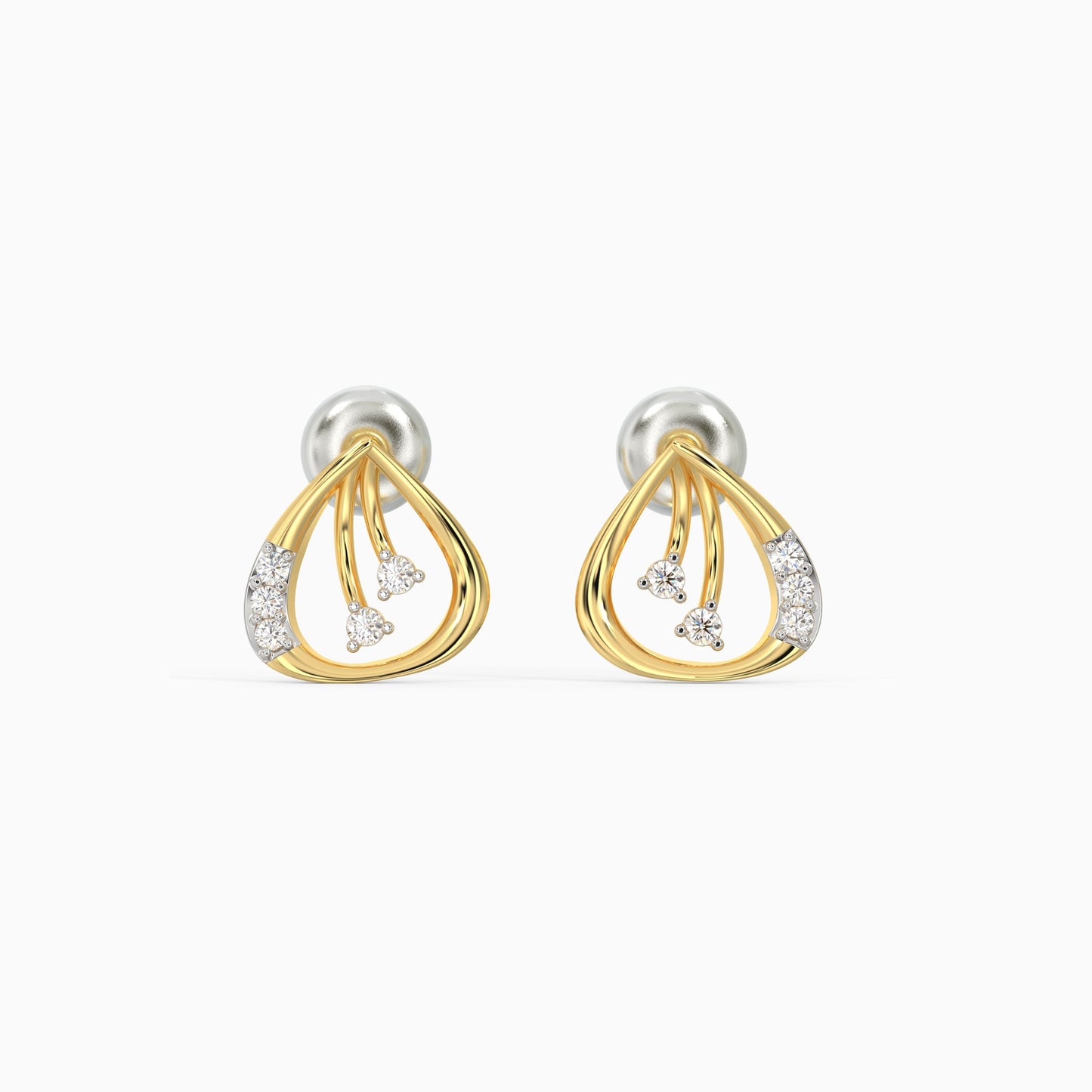 Gold Gutsy Diamond Earrings