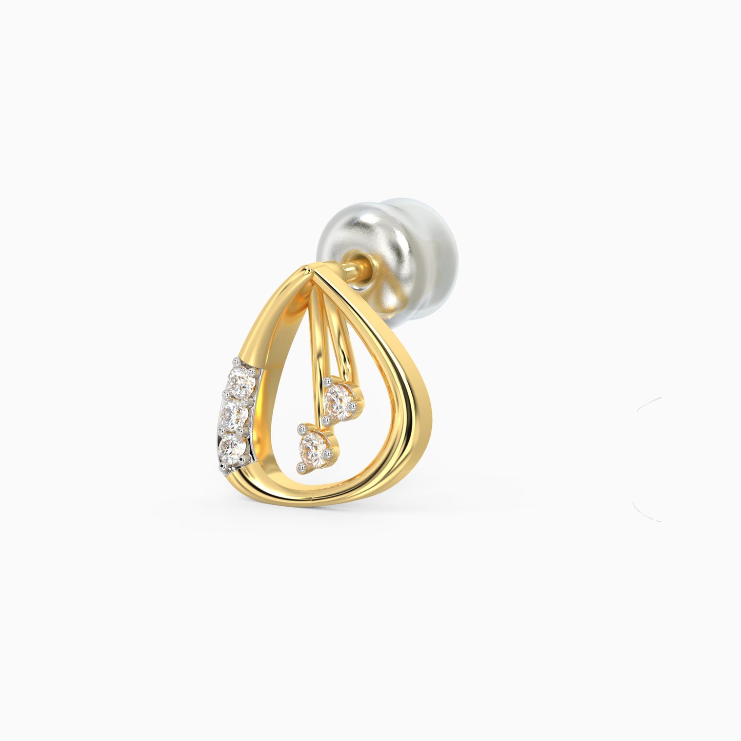 Gold Gutsy Diamond Earrings