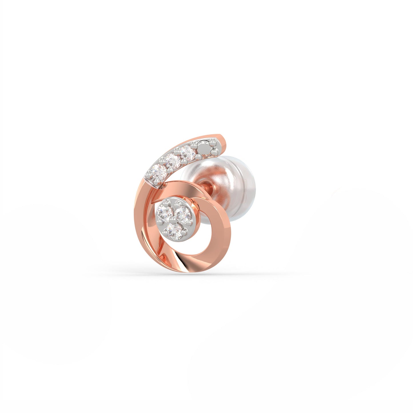 Rose Gold Quoted Diamond Earrings