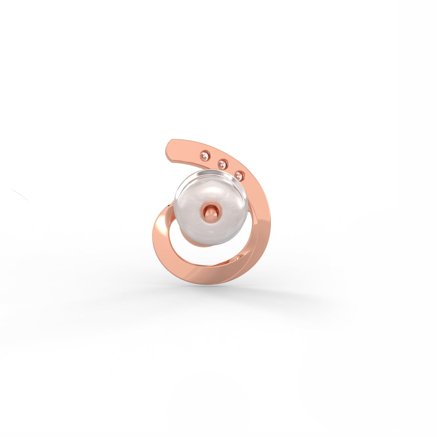 Rose Gold Quoted Diamond Earrings