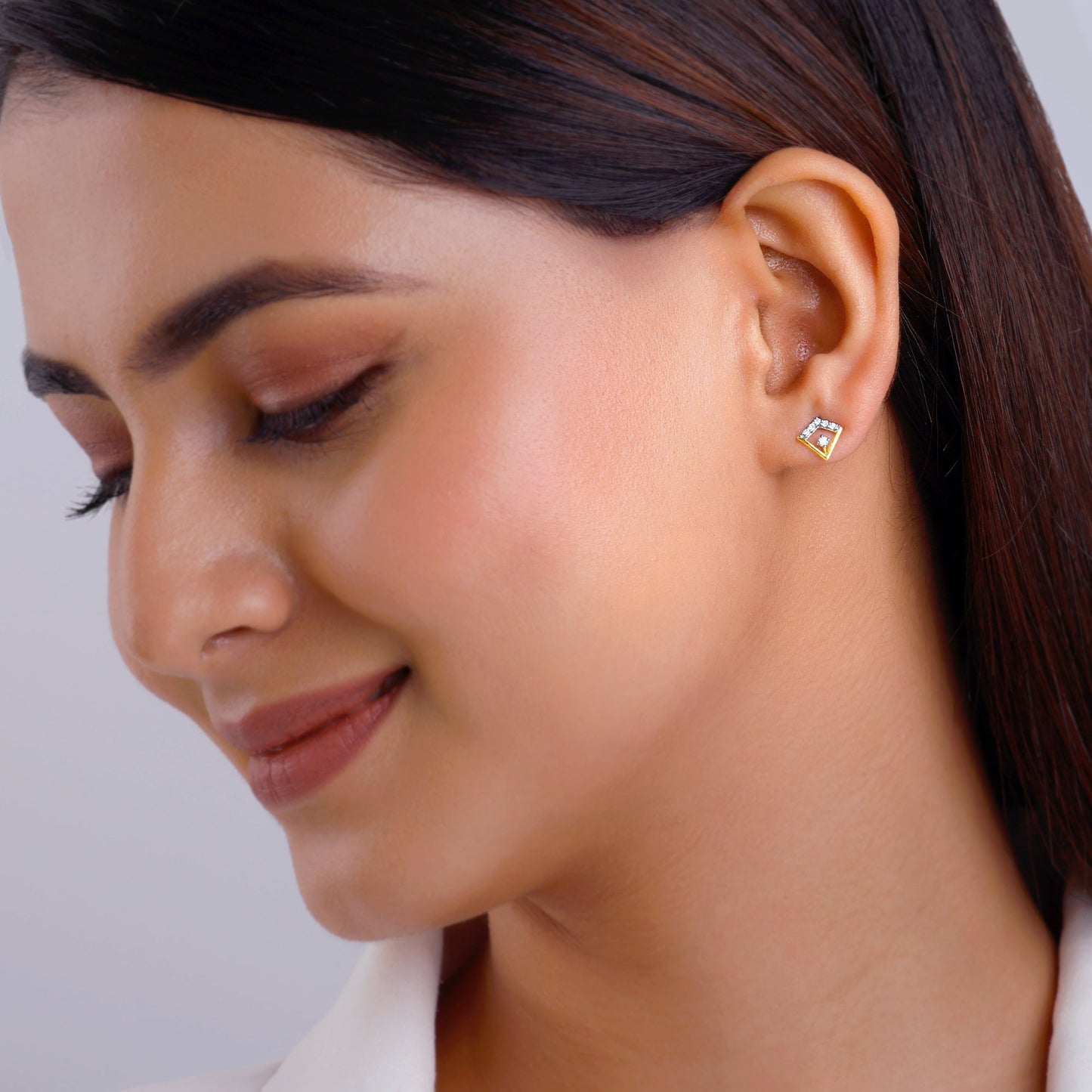 Gold Kite Diamond Earrings