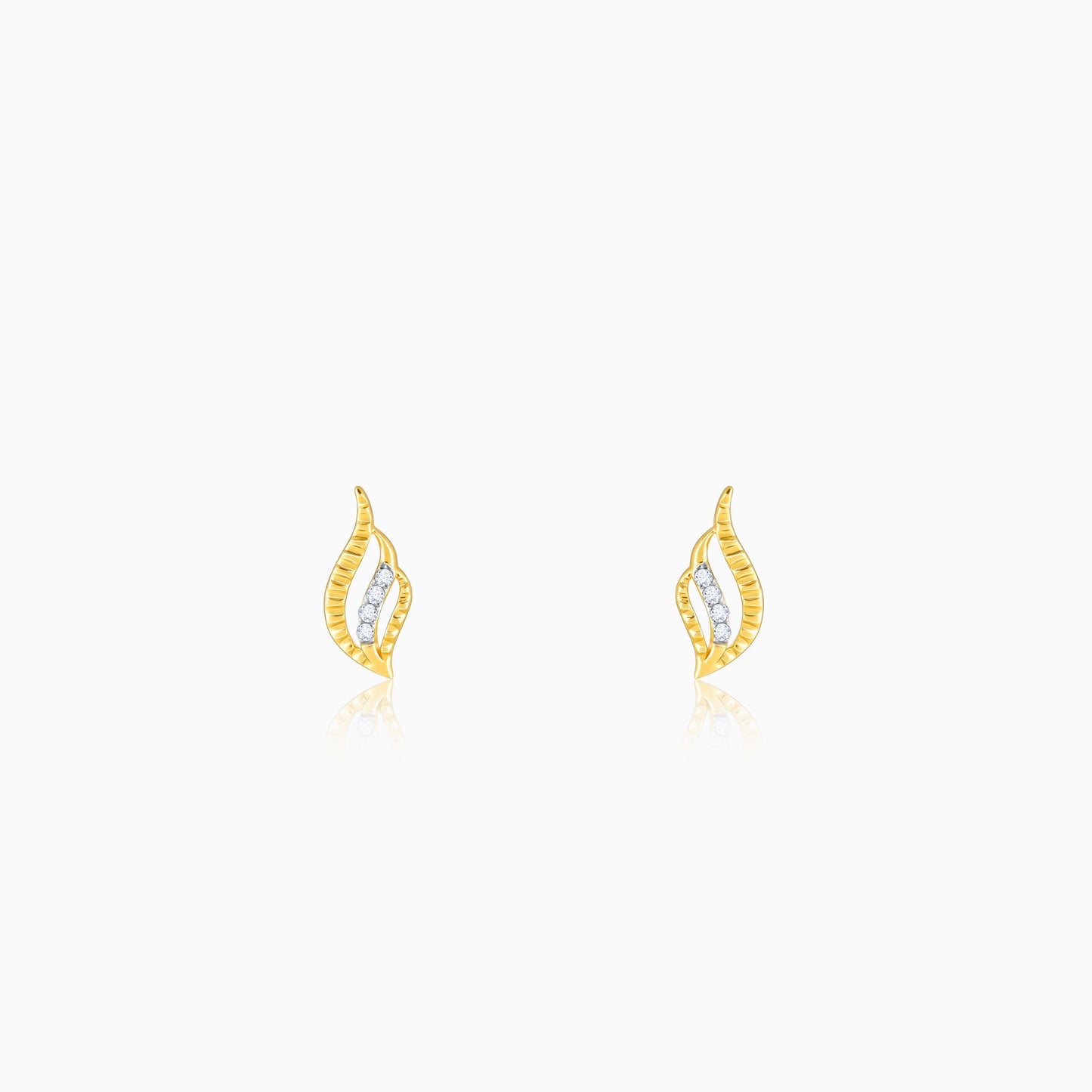 Gold Eternal Flame Diamond Earrings