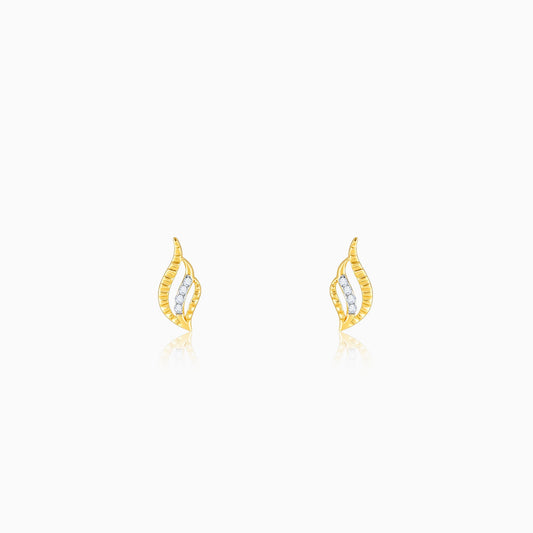 Gold Eternal Flame Diamond Earrings