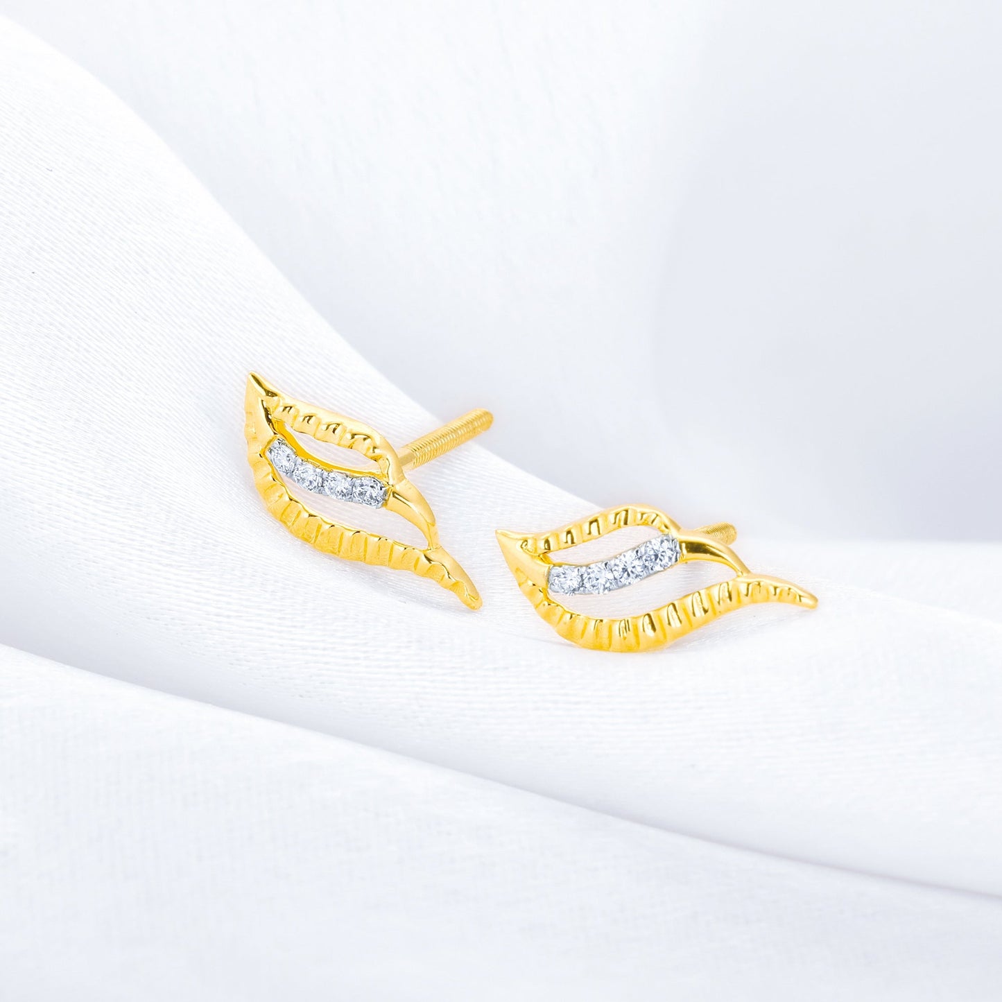 Gold Eternal Flame Diamond Earrings