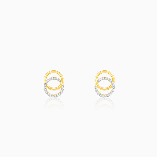 Gold Radiant Orbit Diamond Earrings