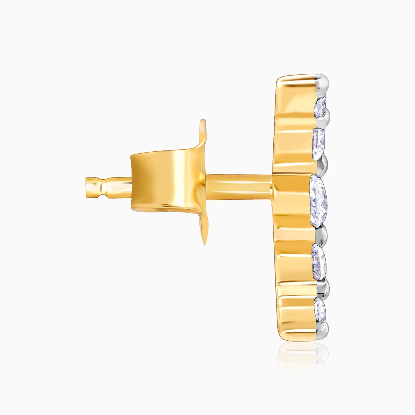 Gold Arc of Beauty Diamond Earrings