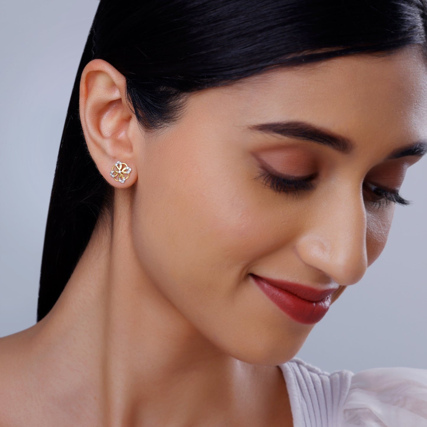 Gold Jivy Diamond Earrings