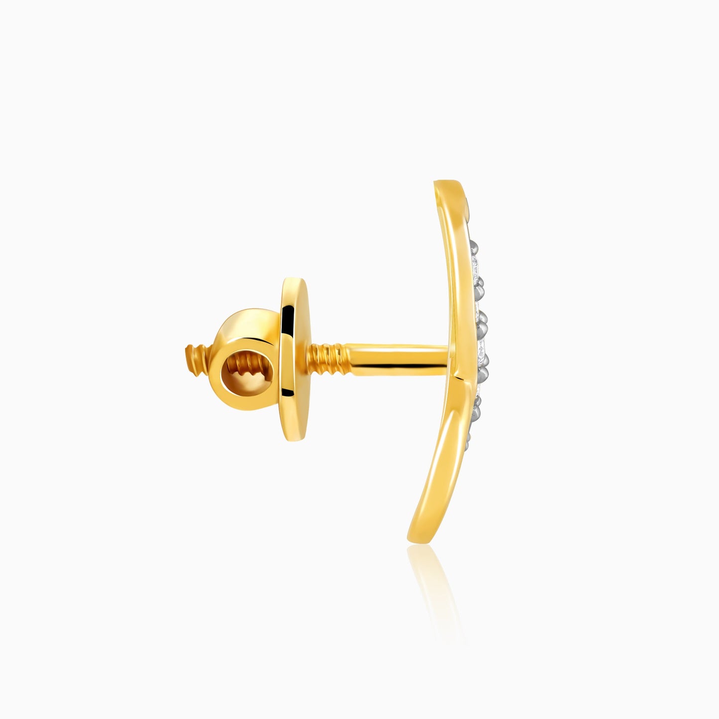 Gold Infinity Grace Diamond Stud Earrings