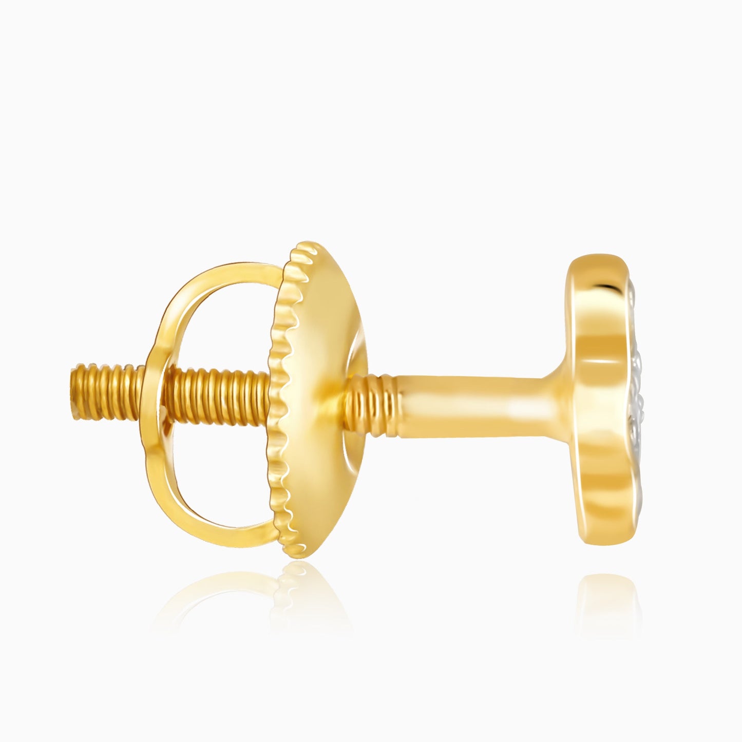 Gold Minimal Lobe Diamond Earrings