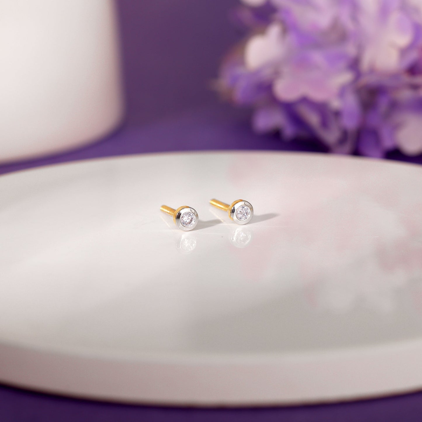 Gold Mimo Diamond Stud Earrings