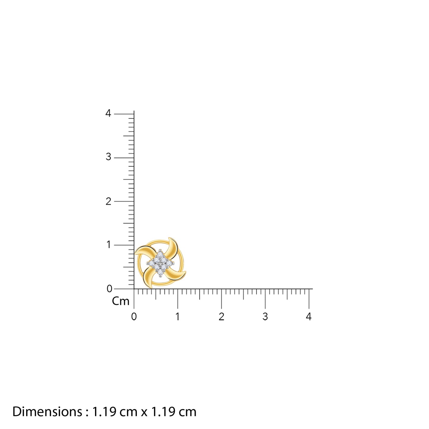 Gold Joy Whirl Diamond Earrings