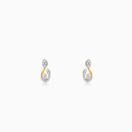 Gold Dewdrops diamond Earrings
