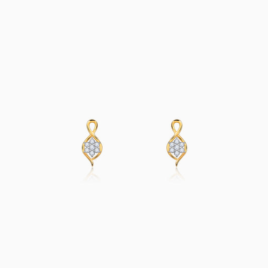Gold Pure Flora Diamond Earrings