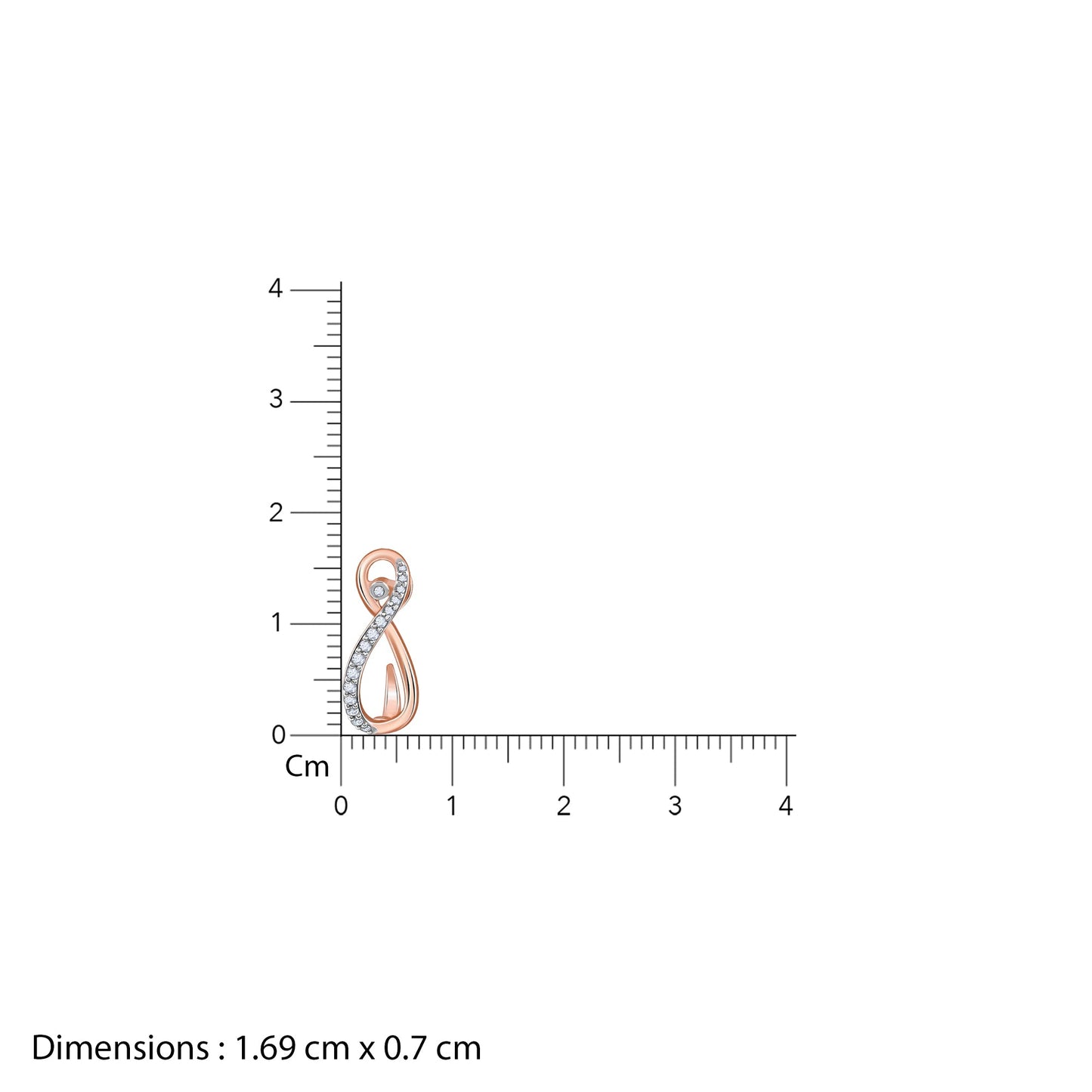 Rose Gold Artemis J-hoop Diamond Earrings