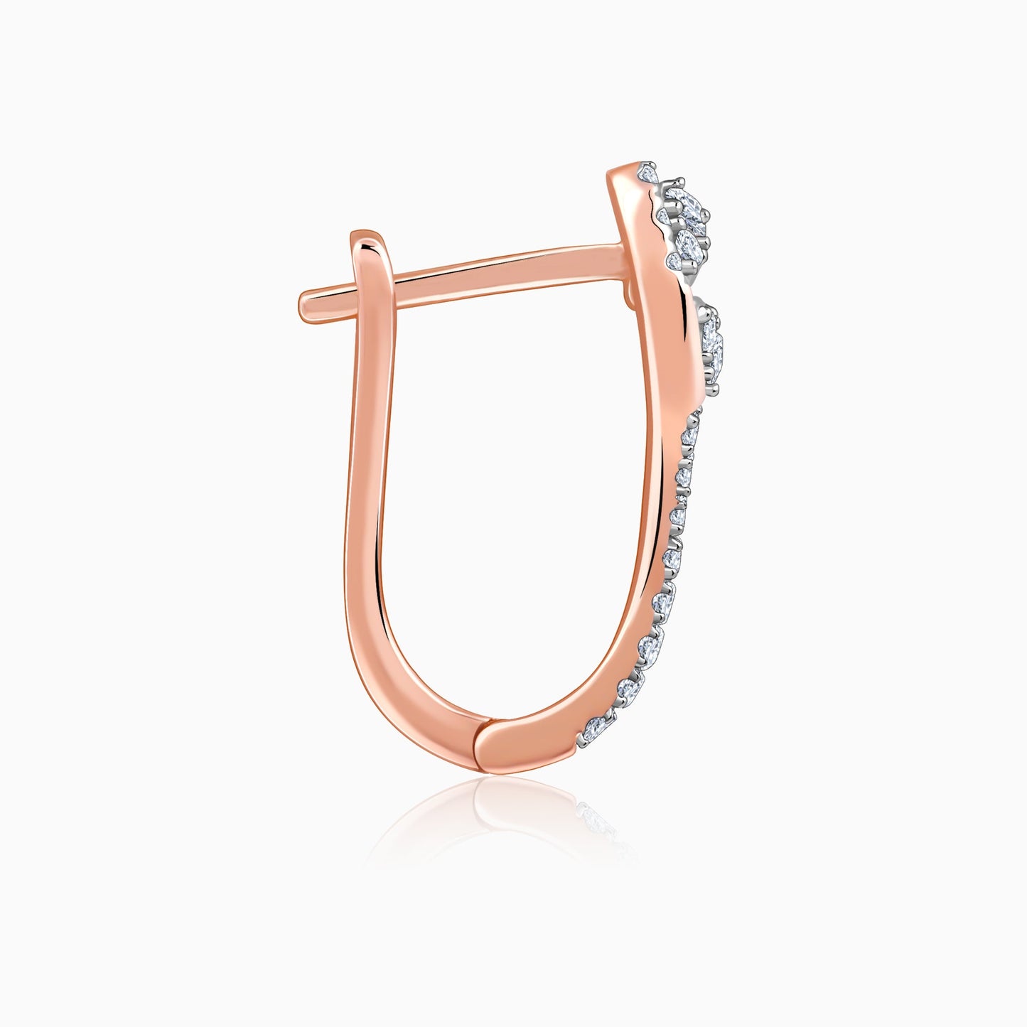 Rose Gold Flowery Diamond Earrings