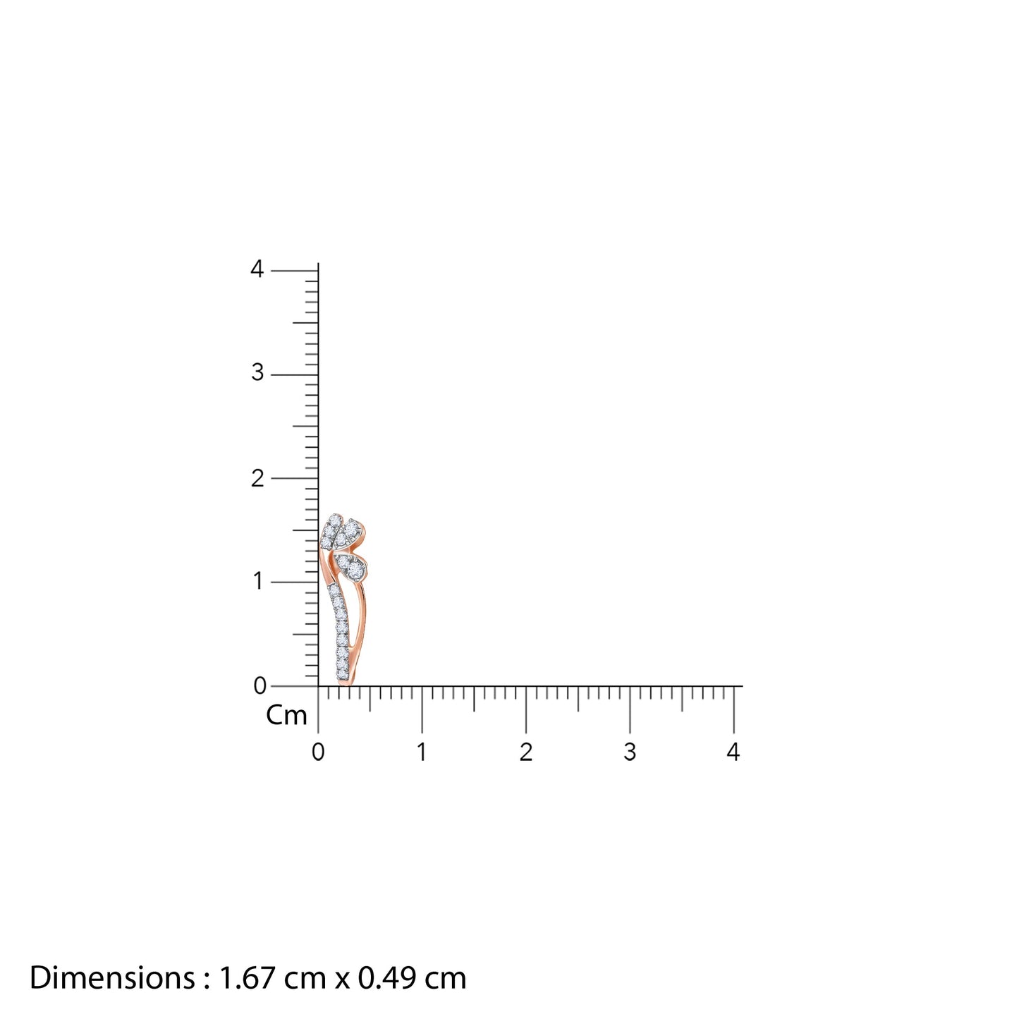 Rose Gold Flowery Diamond Earrings