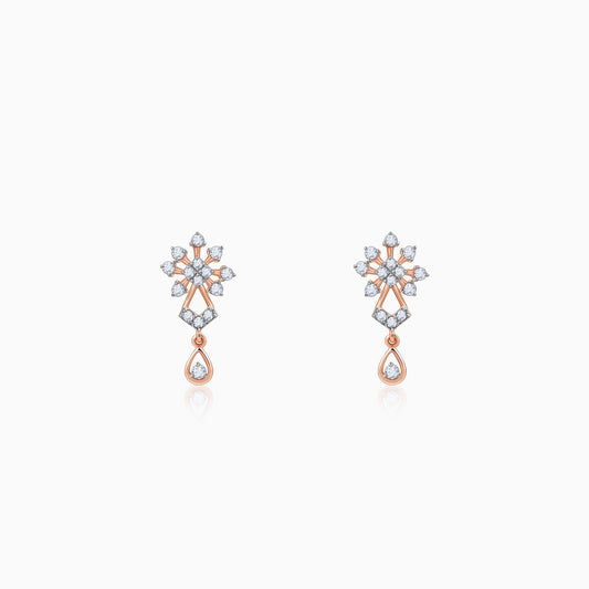 Rose Gold Petal Poetry Diamond Earrings