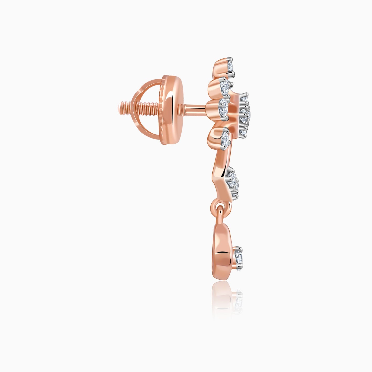 Rose Gold Petal Poetry Diamond Earrings