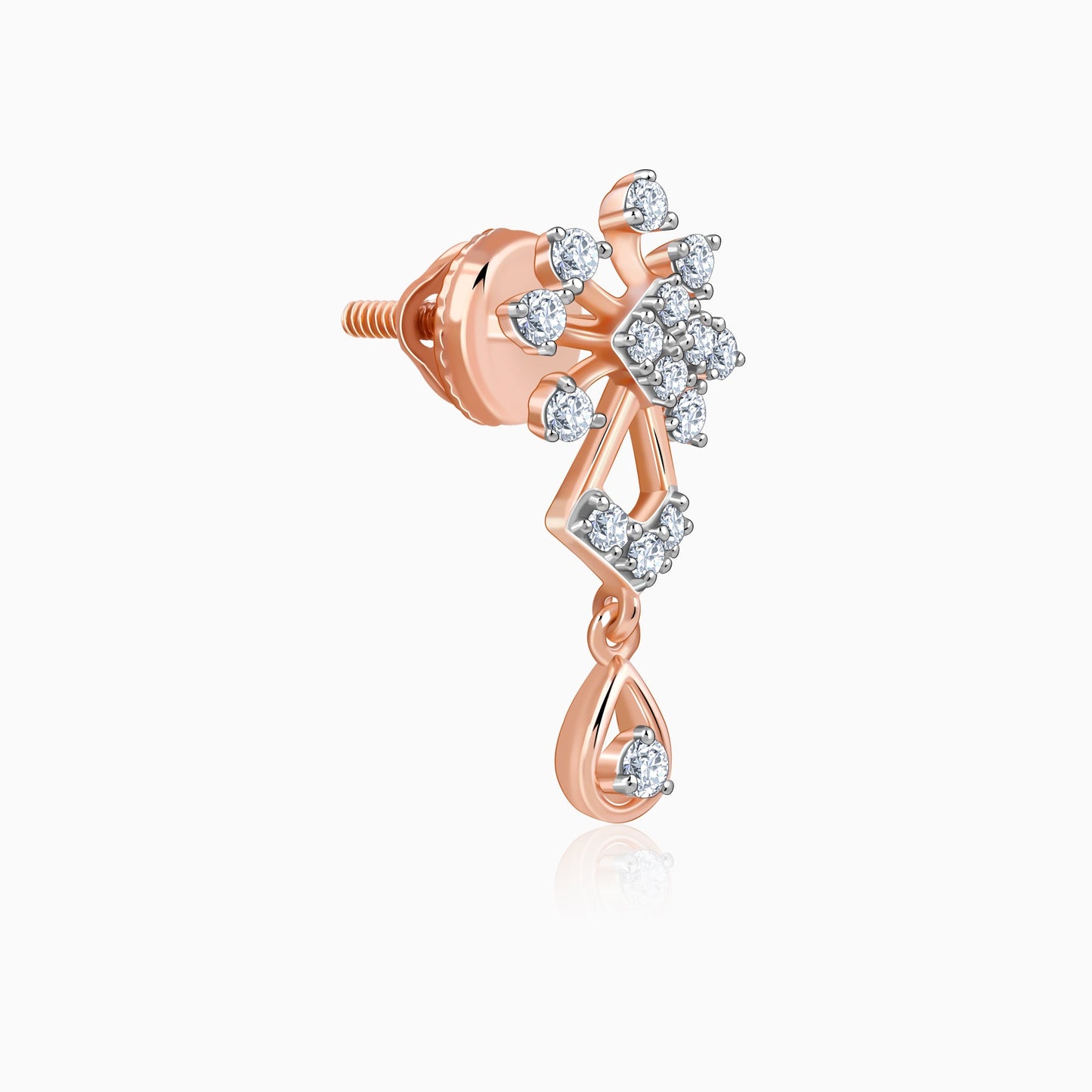 Rose Gold Petal Poetry Diamond Earrings
