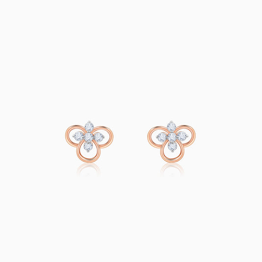 Rose Gold Velora Diamond Stud Earrings