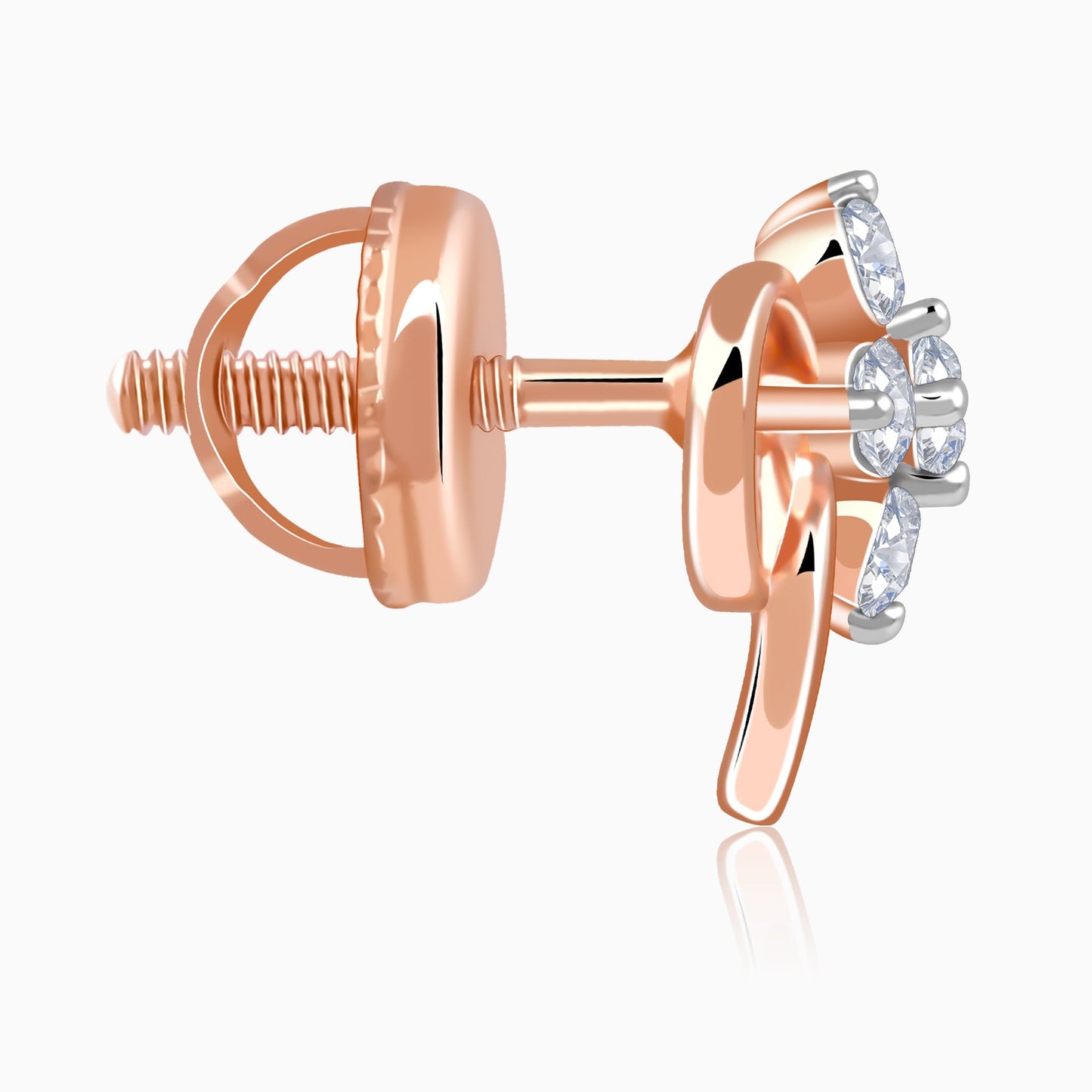 Rose Gold Velora Diamond Stud Earrings