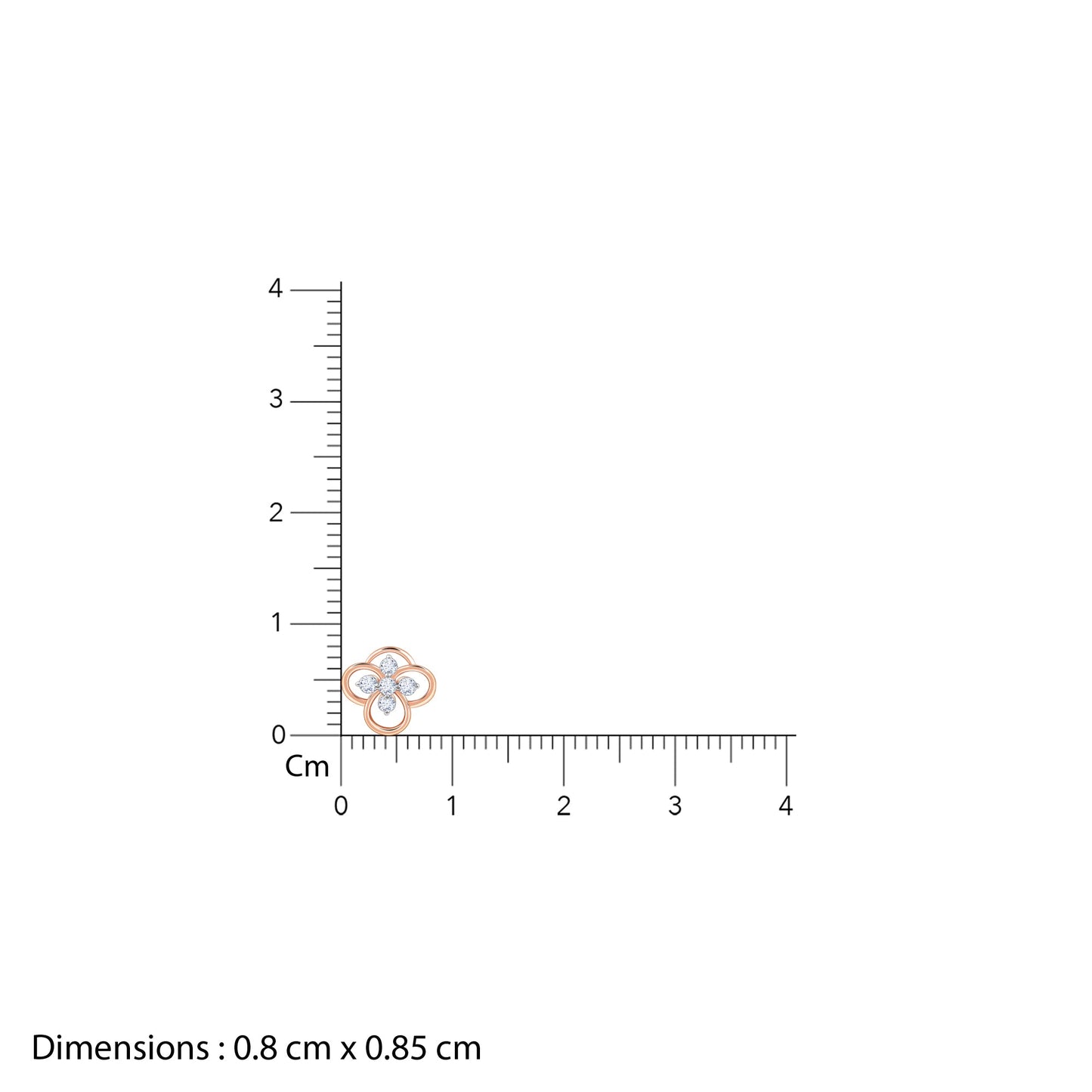 Rose Gold Velora Diamond Stud Earrings