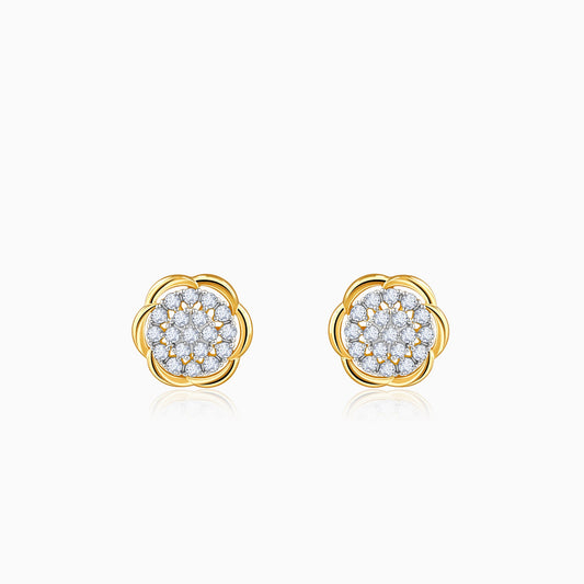 Gold Petunia Paradise Diamond Earrings