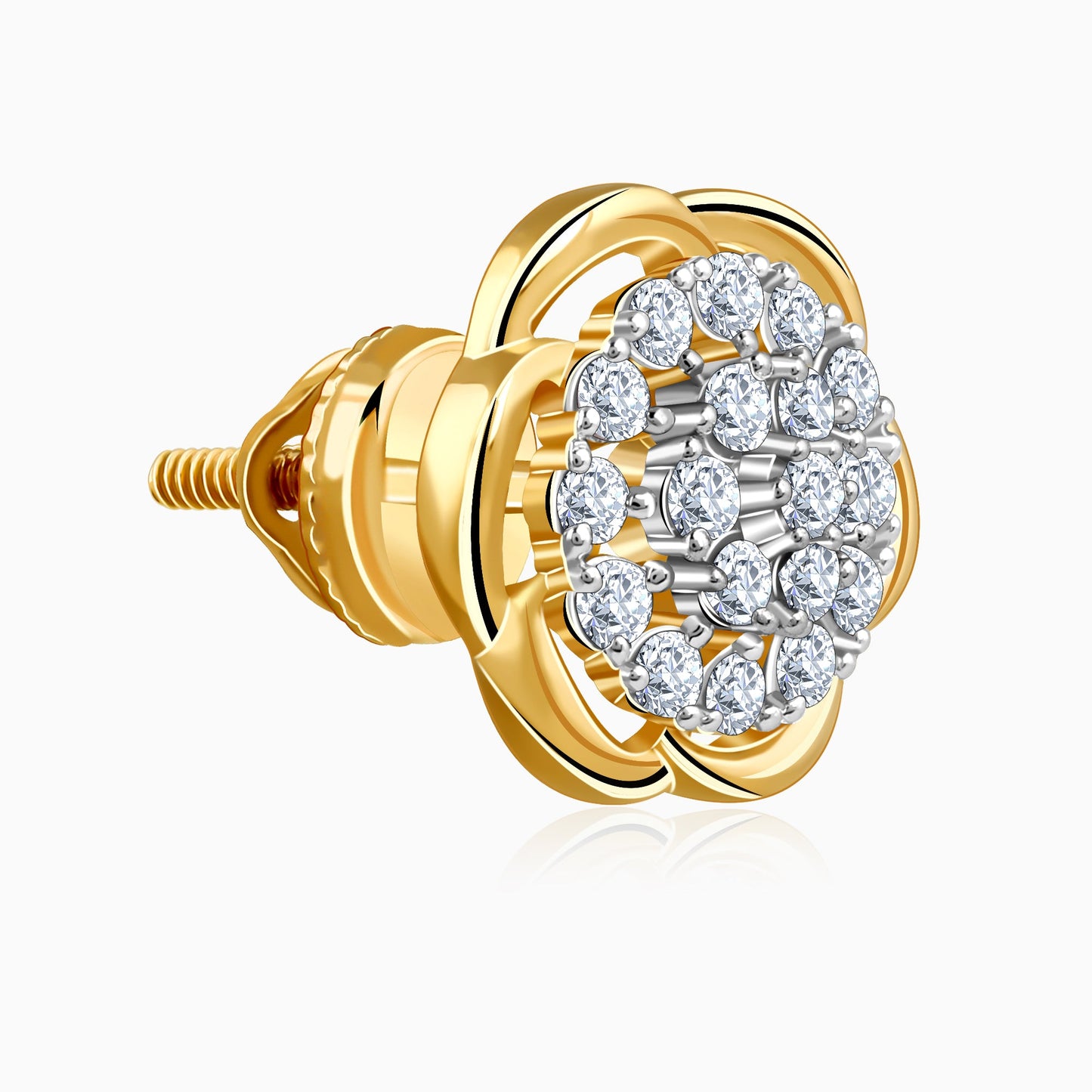 Gold Petunia Paradise Diamond Earrings