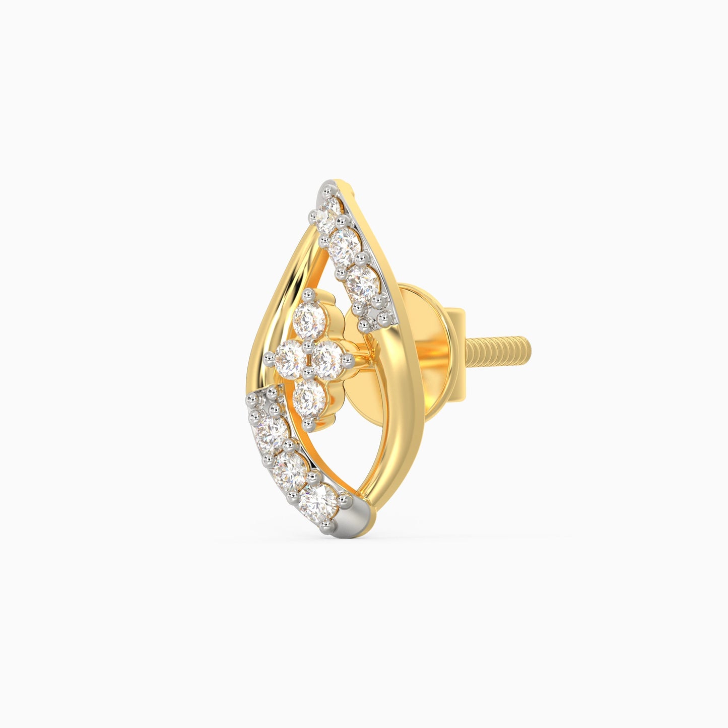 Gold Pear Elegance Diamond Earrings