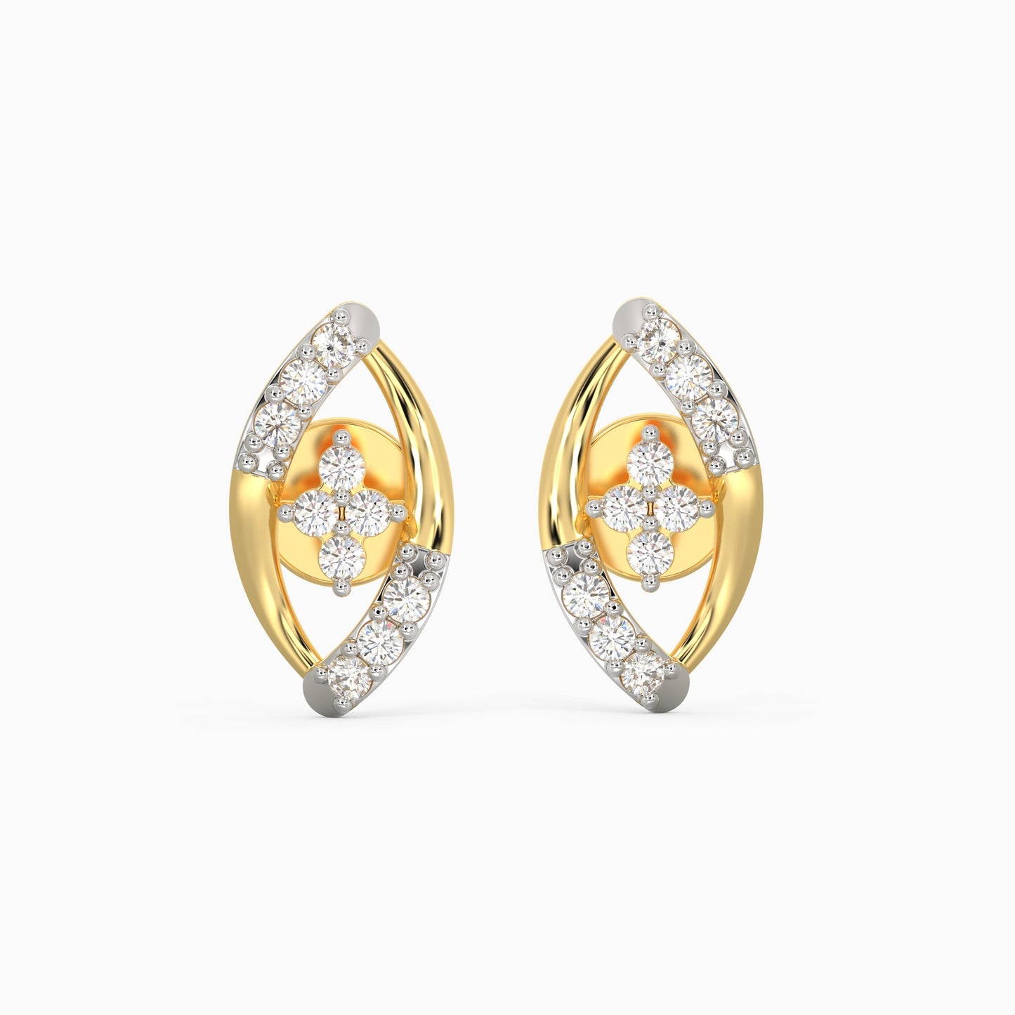 Gold Pear Elegance Diamond Earrings