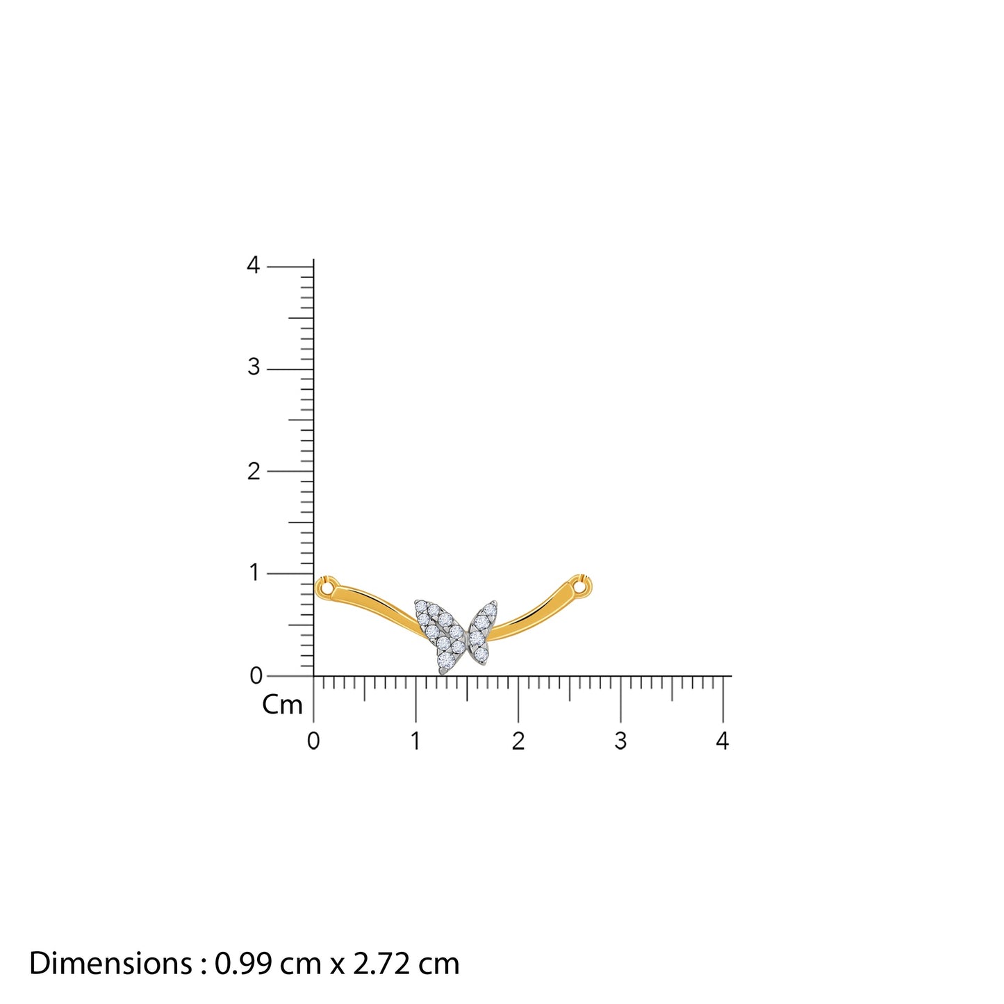 Gold Pushpa Diamond Mangalsutra