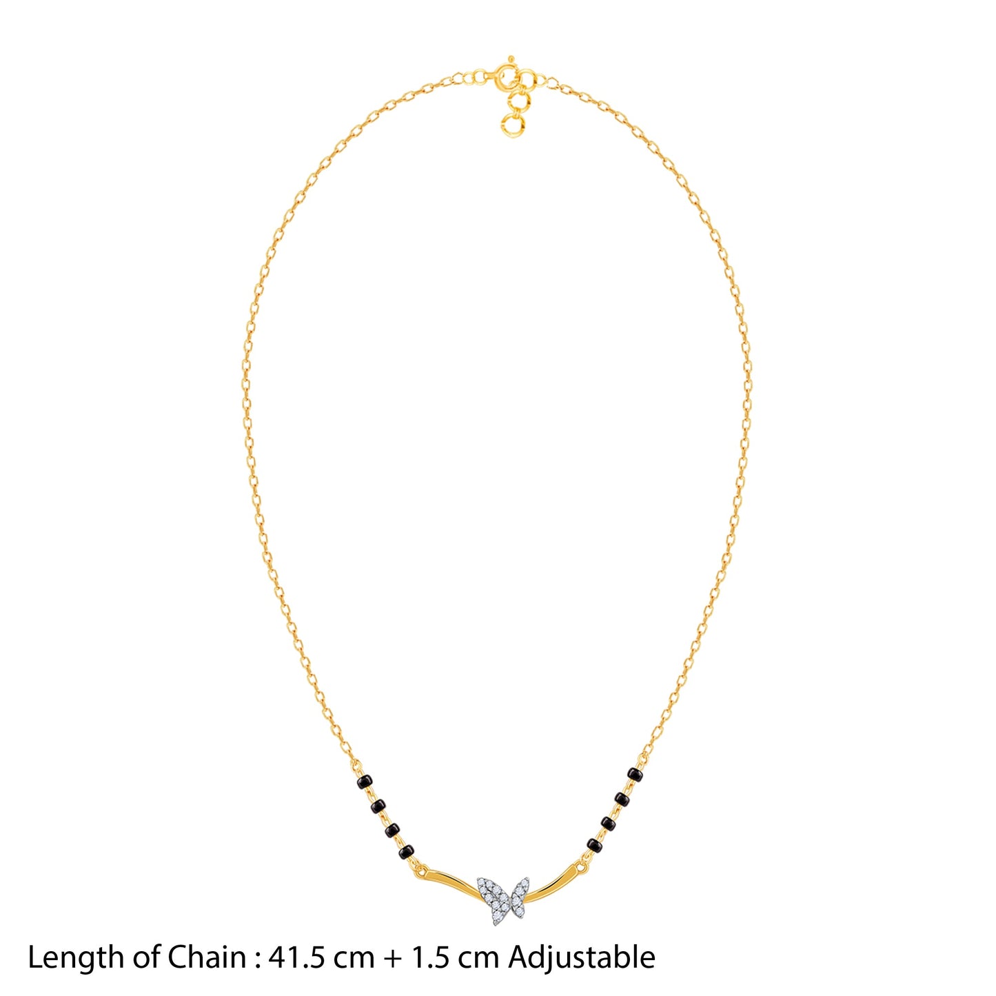 Gold Pushpa Diamond Mangalsutra