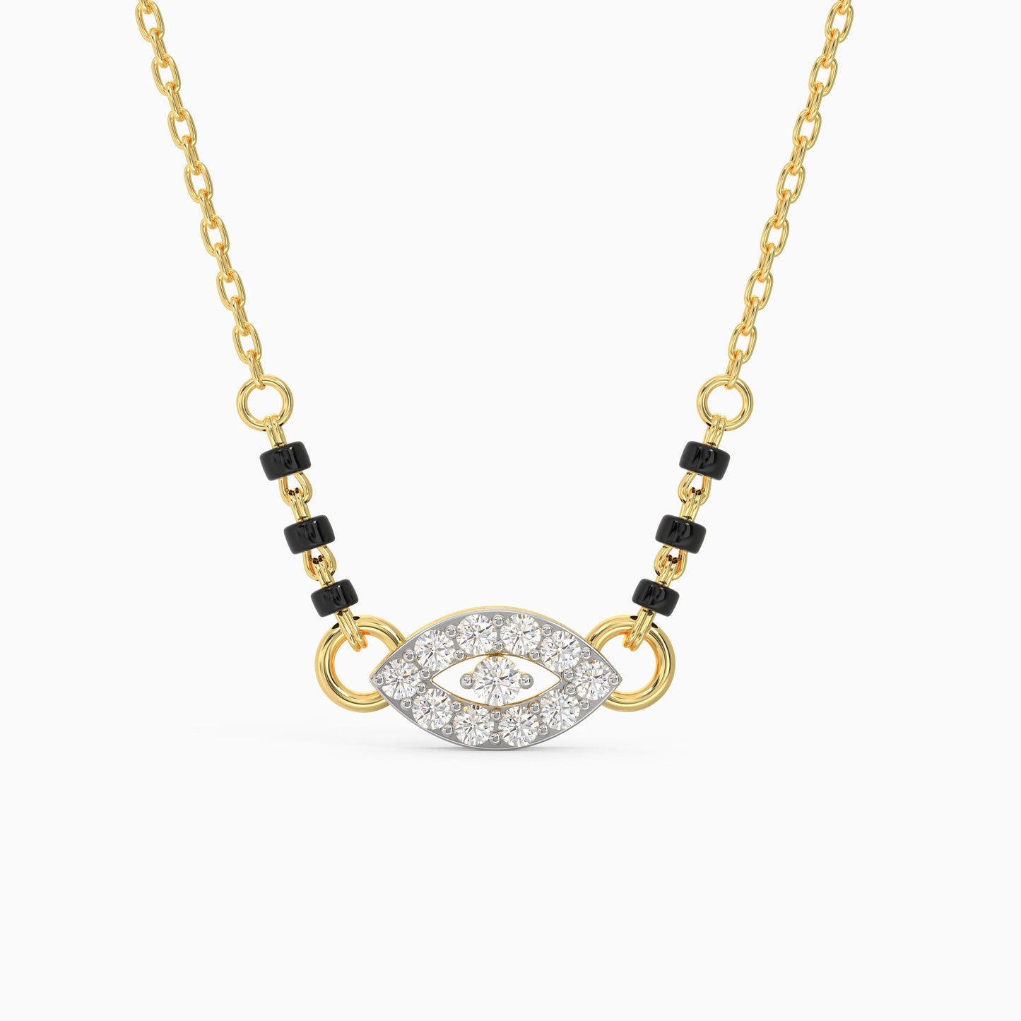 Gold Evil Eye Diamond Mangalsutra