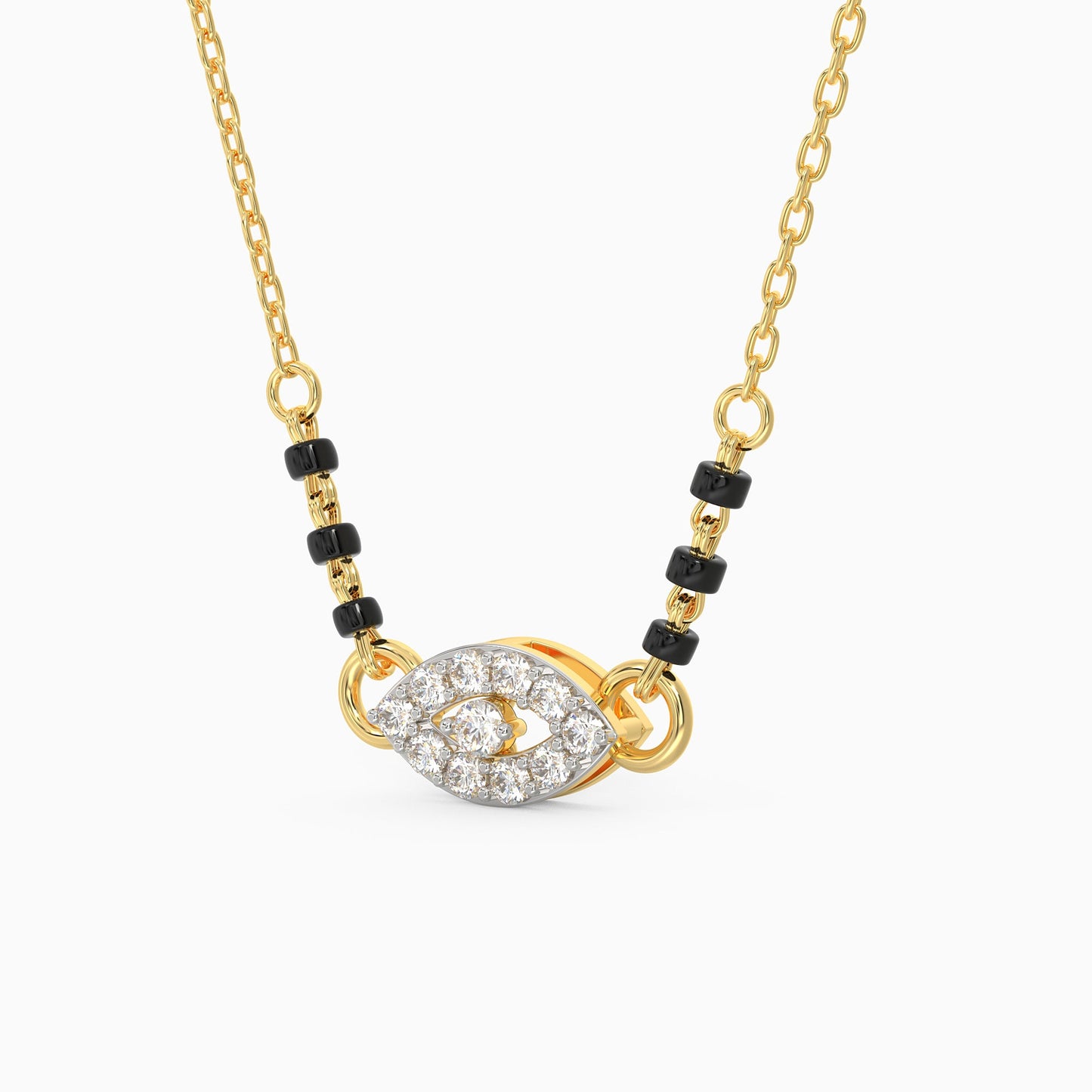 Gold Evil Eye Diamond Mangalsutra