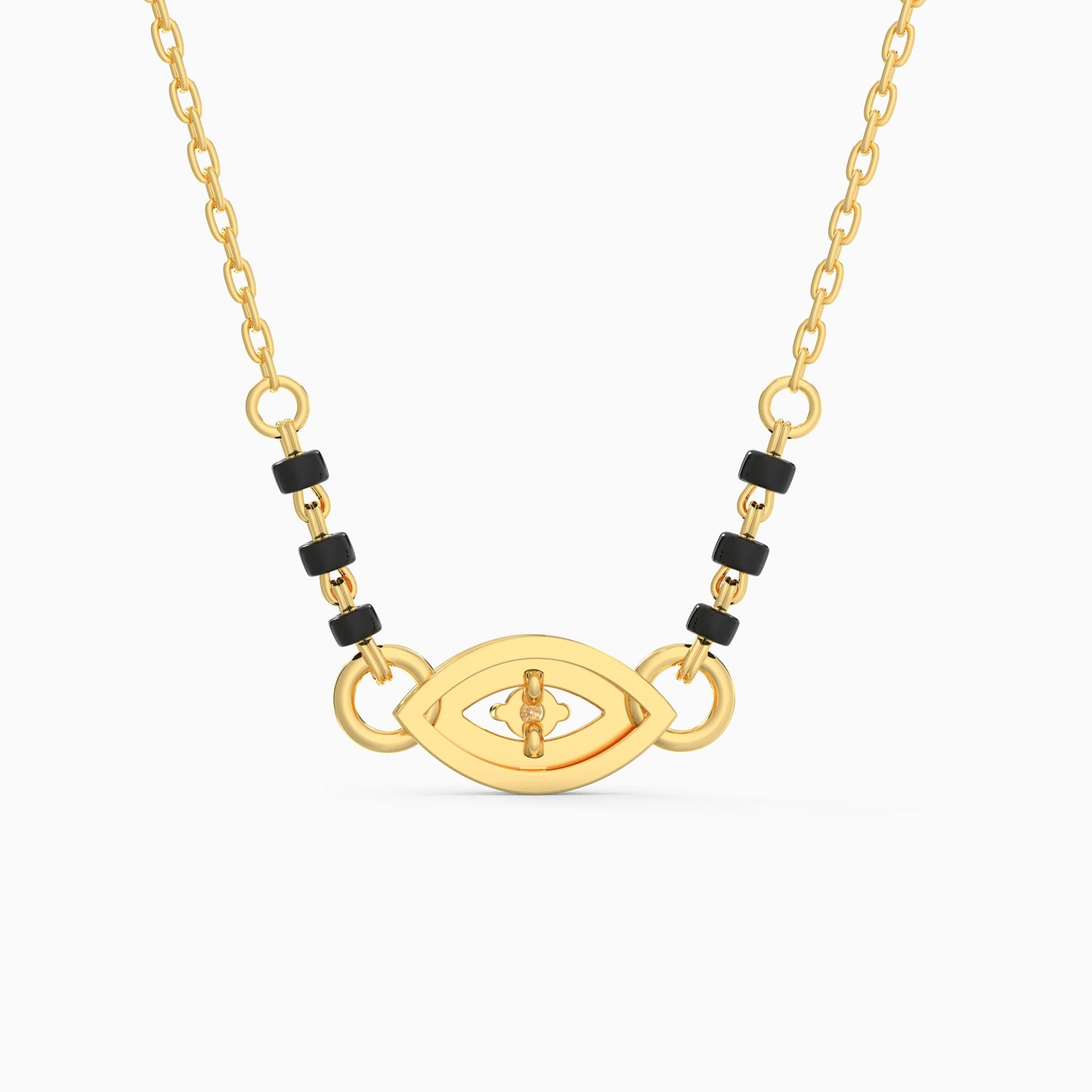 Gold Evil Eye Diamond Mangalsutra