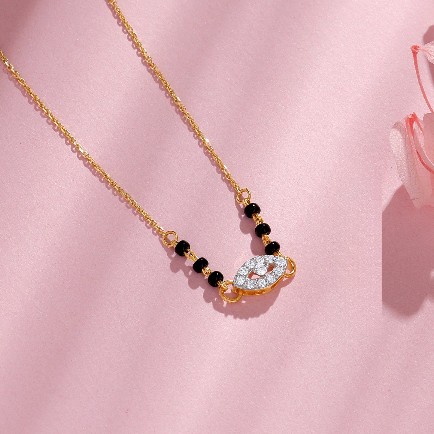 Gold Evil Eye Diamond Mangalsutra