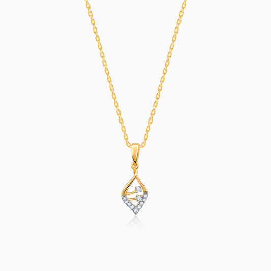 Gold Veil Diamond Pendant