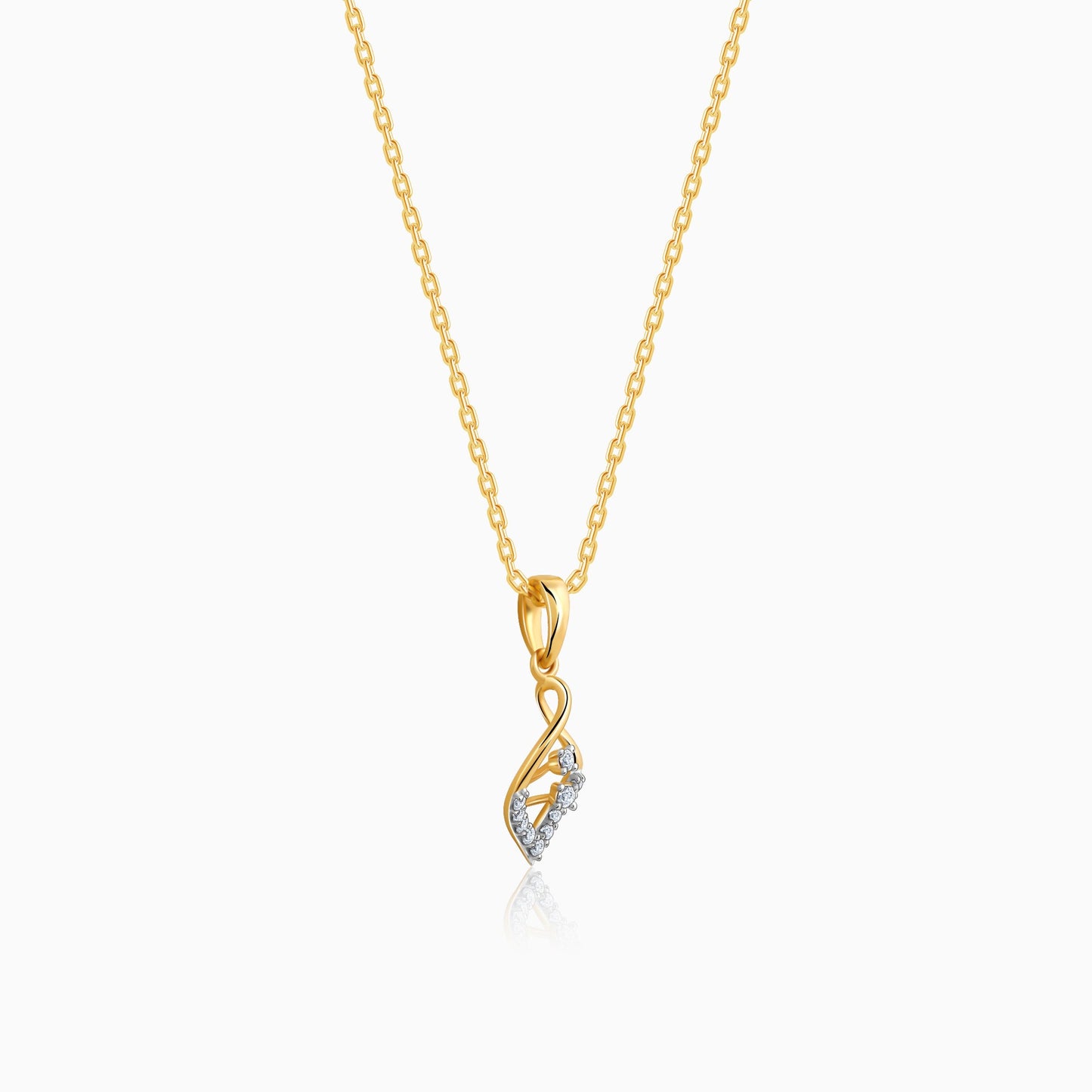 Gold Veil Diamond Pendant