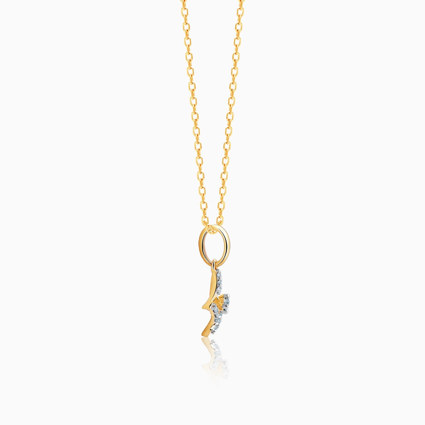Gold Cradle Diamond Pendant