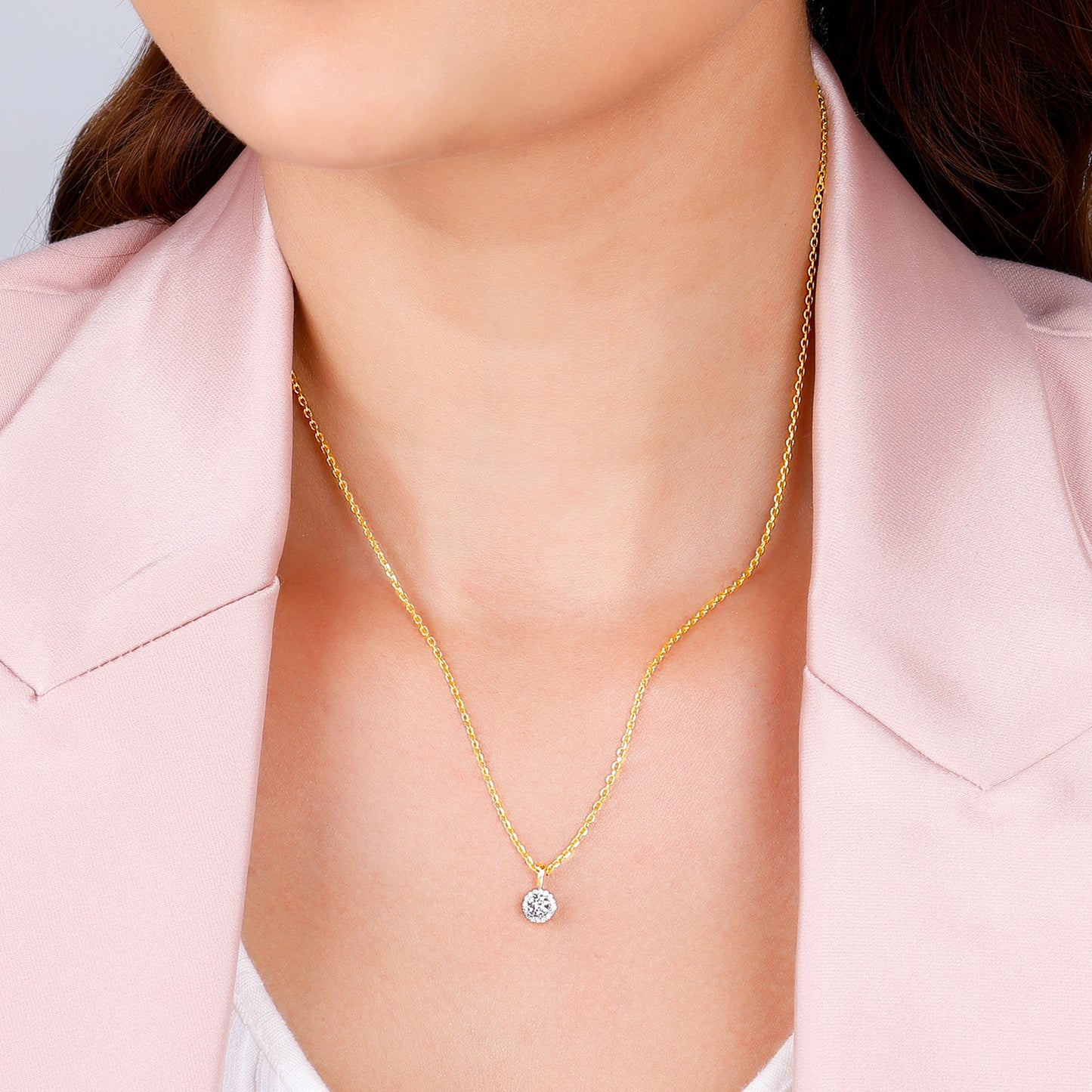 Gold Gorgeous Cluster Diamond Pendant