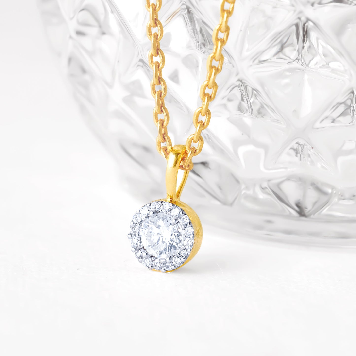 Gold Gorgeous Cluster Diamond Pendant