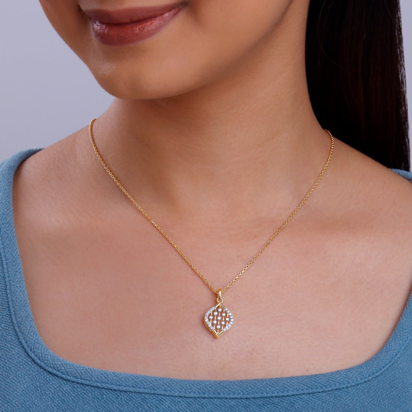 Gold Breezy Bling Diamond Pendant